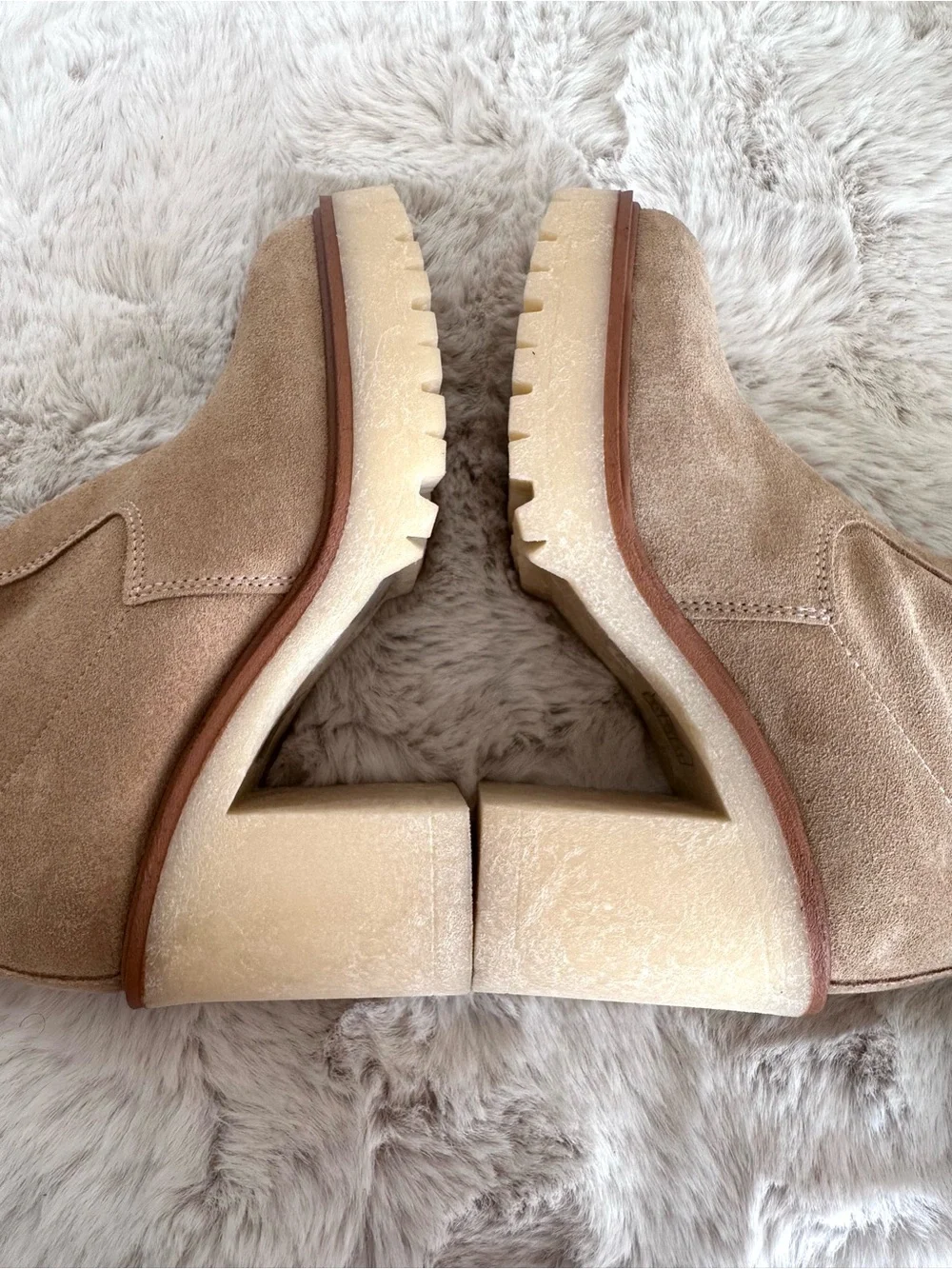 Free People Tan Beige Jasper Platform Knee High Boots size 37 US 7 NWOT